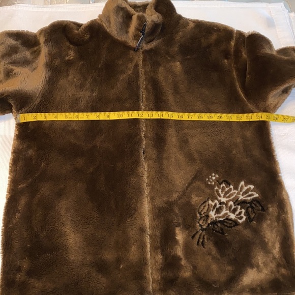 Coastlines woman’s Brown Faux Fur Jacket Size XL - Picture 6 of 12
